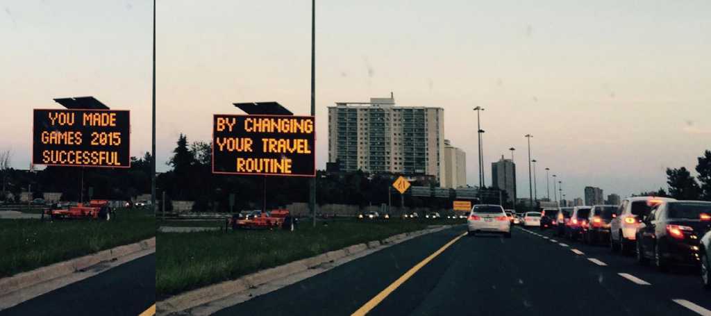 Photo of Toronto highways showing sign.