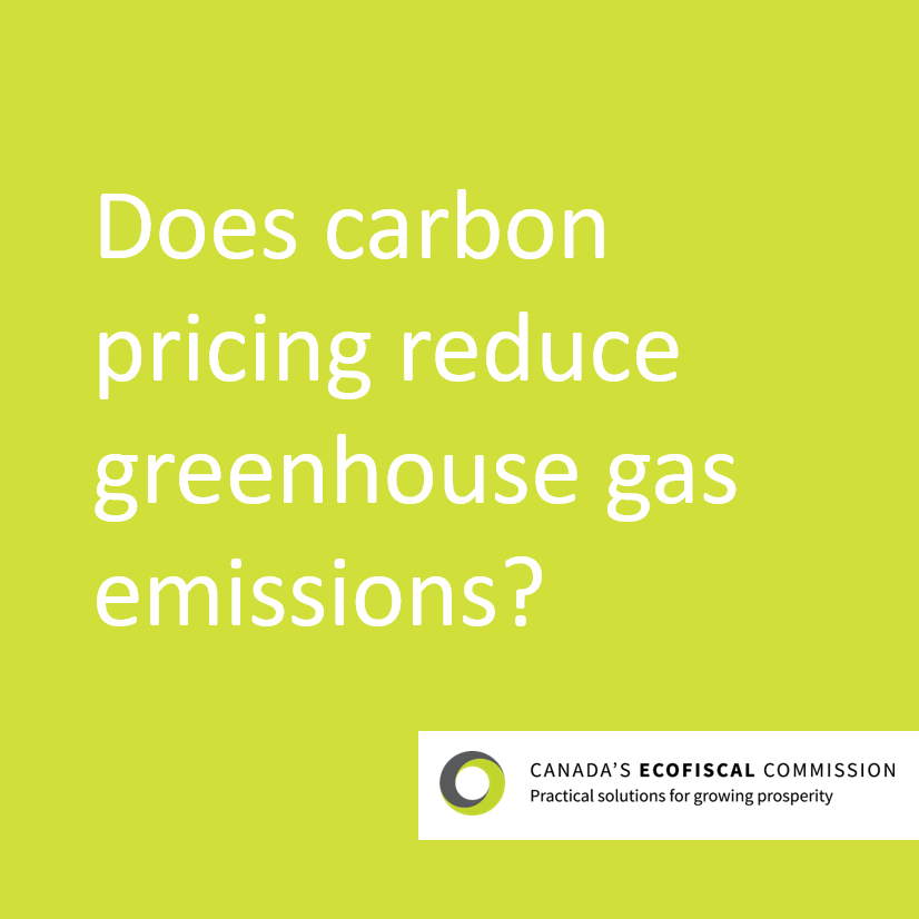 Does carbon pricing reduce greenhouse gas emissions? Ecofiscal